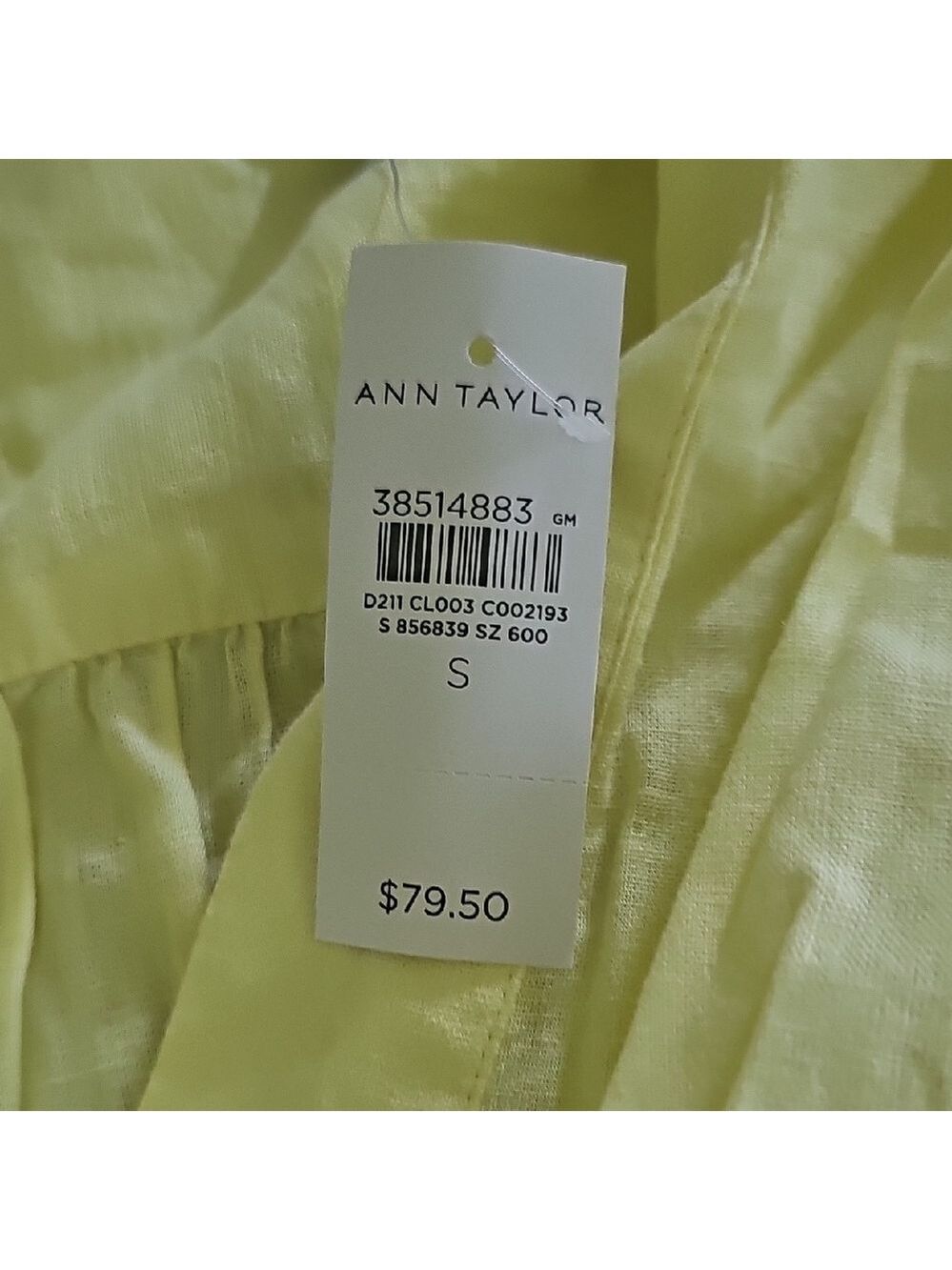 Ann Taylor Yellow Short Sleeve Relaxed Blouse - Picture 9 of 10